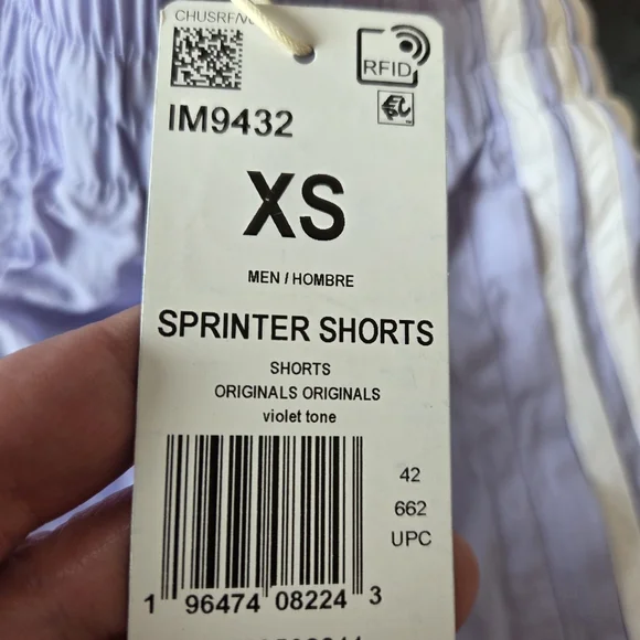 Adidas Originals Men's Sprinter Shorts - Violet -extra Small XS - IM9432 New Gym - Picture 4 of 8